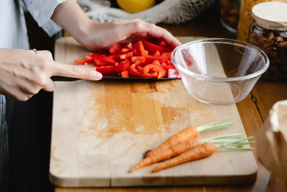Cutting vegetables knife skills